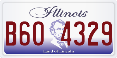 IL license plate B604329