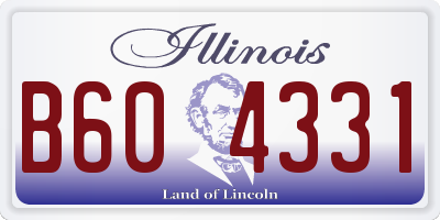 IL license plate B604331