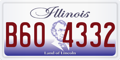 IL license plate B604332