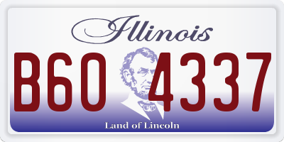 IL license plate B604337