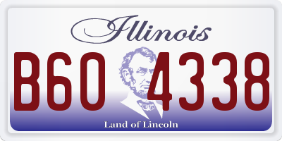 IL license plate B604338