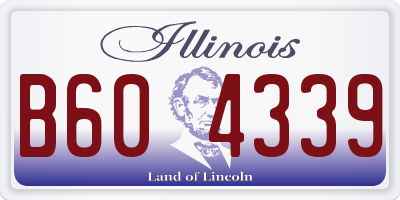 IL license plate B604339