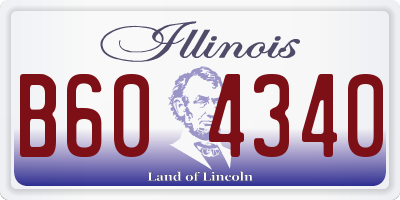 IL license plate B604340