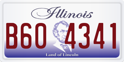 IL license plate B604341