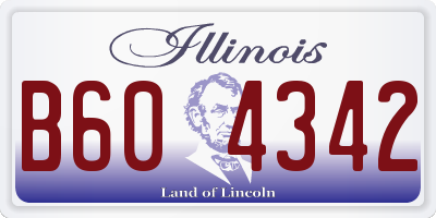 IL license plate B604342