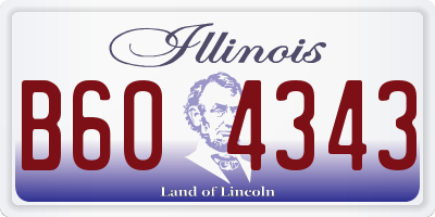 IL license plate B604343