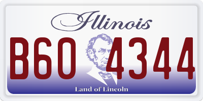 IL license plate B604344