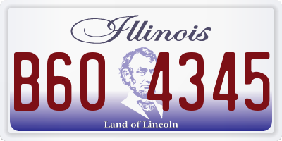 IL license plate B604345