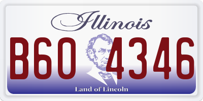 IL license plate B604346