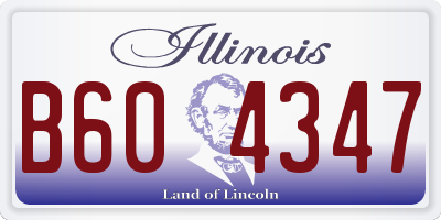 IL license plate B604347