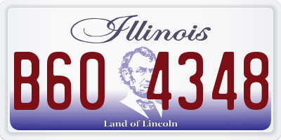 IL license plate B604348