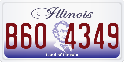 IL license plate B604349
