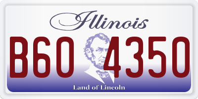 IL license plate B604350
