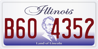 IL license plate B604352