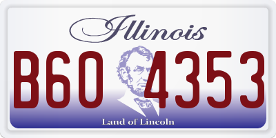 IL license plate B604353