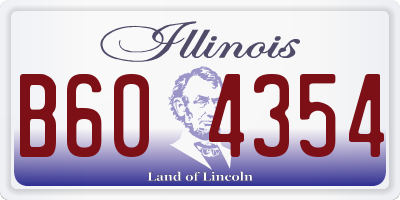 IL license plate B604354