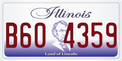 IL license plate B604359