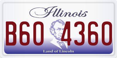 IL license plate B604360