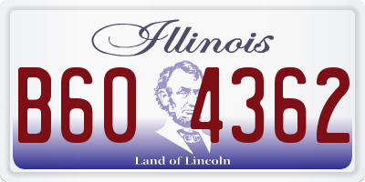 IL license plate B604362