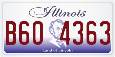 IL license plate B604363