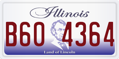 IL license plate B604364