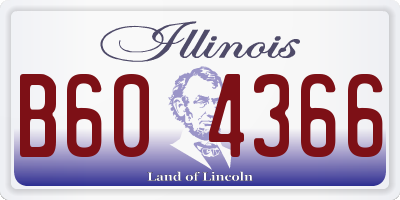 IL license plate B604366
