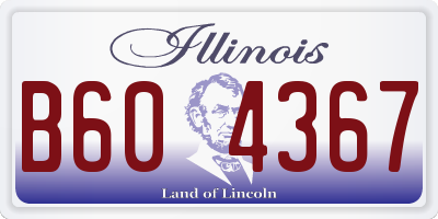 IL license plate B604367