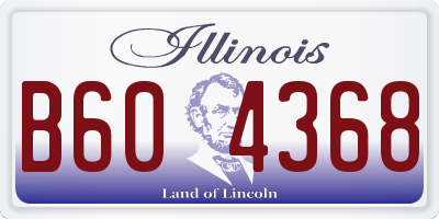 IL license plate B604368