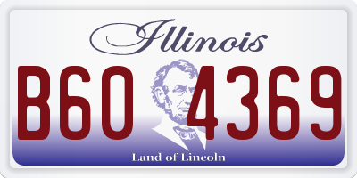 IL license plate B604369