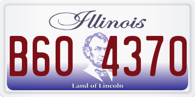 IL license plate B604370