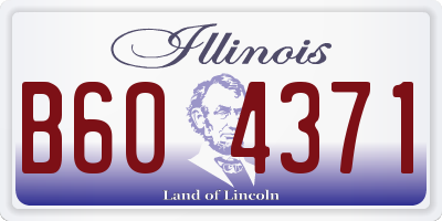 IL license plate B604371