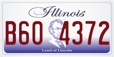 IL license plate B604372