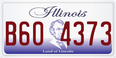 IL license plate B604373