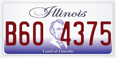 IL license plate B604375