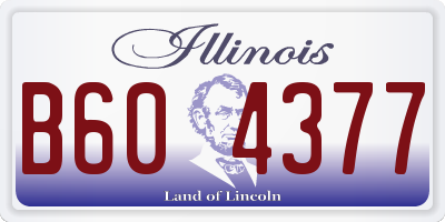 IL license plate B604377