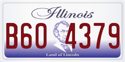 IL license plate B604379