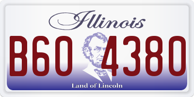 IL license plate B604380