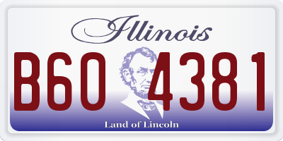 IL license plate B604381