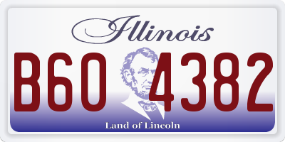 IL license plate B604382