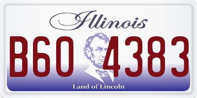 IL license plate B604383