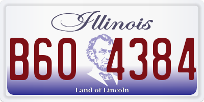 IL license plate B604384