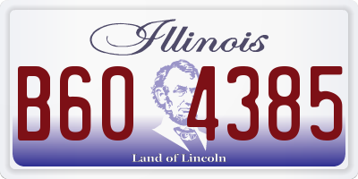 IL license plate B604385