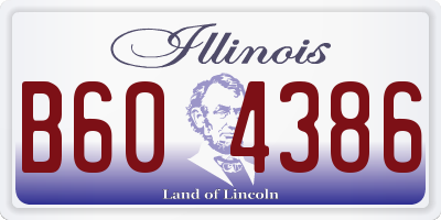 IL license plate B604386