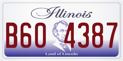 IL license plate B604387