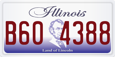 IL license plate B604388