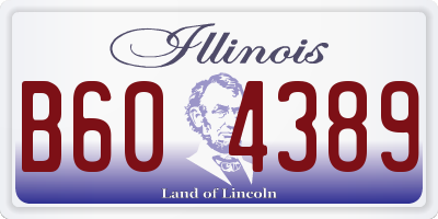IL license plate B604389