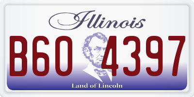 IL license plate B604397