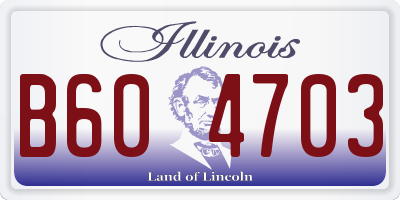 IL license plate B604703