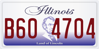 IL license plate B604704