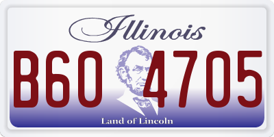 IL license plate B604705